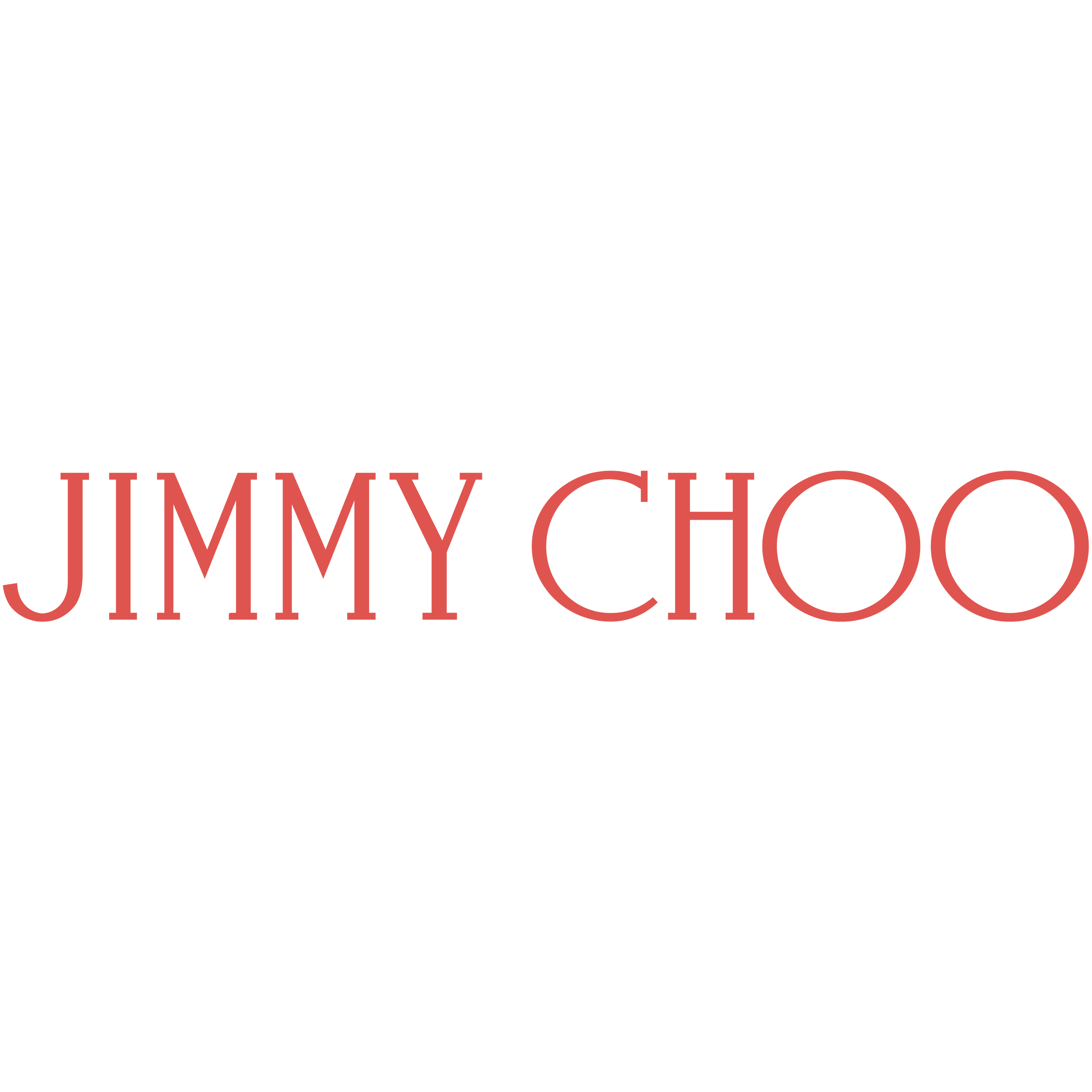 Jimmy Choo logo in red