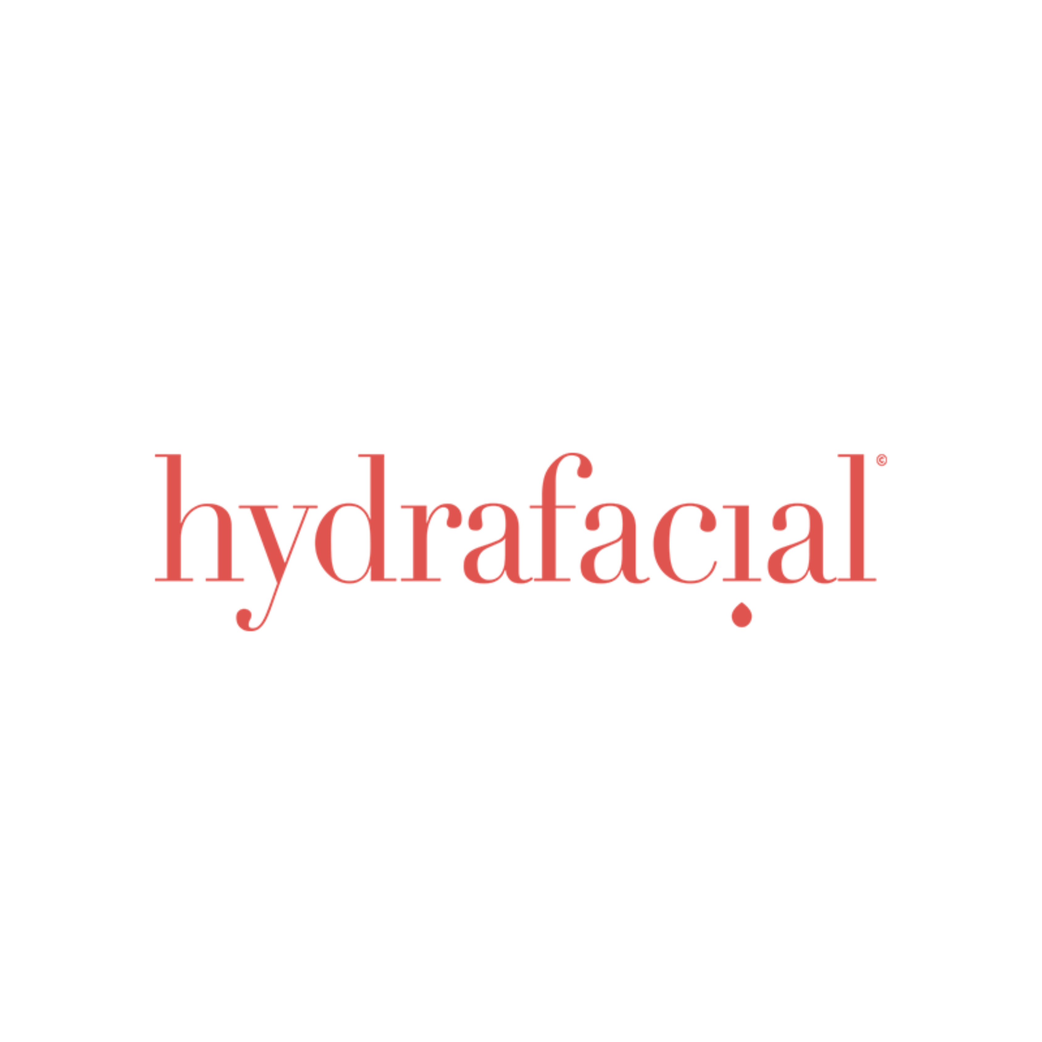 Hydrafacial logo in red