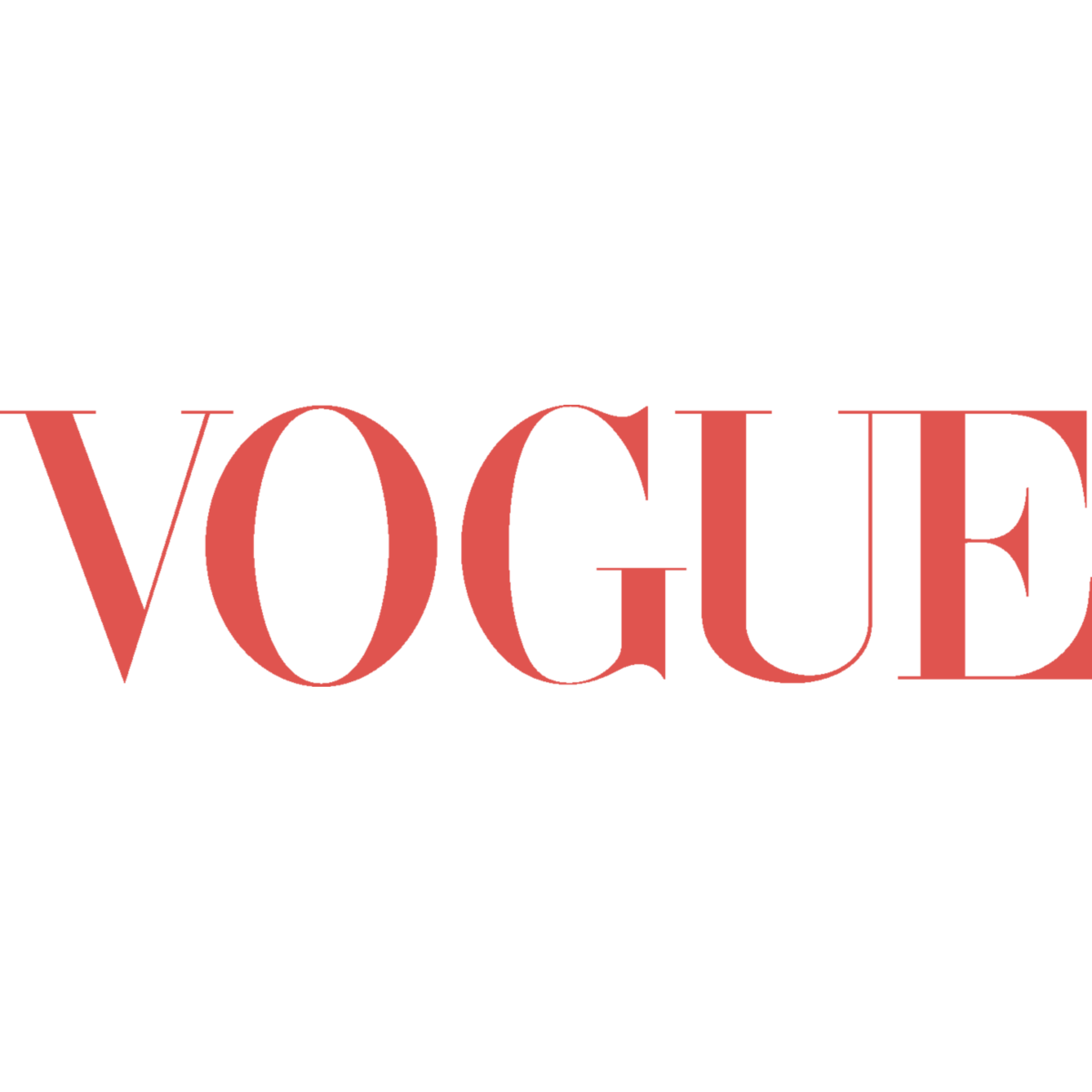 Vogue logo in red