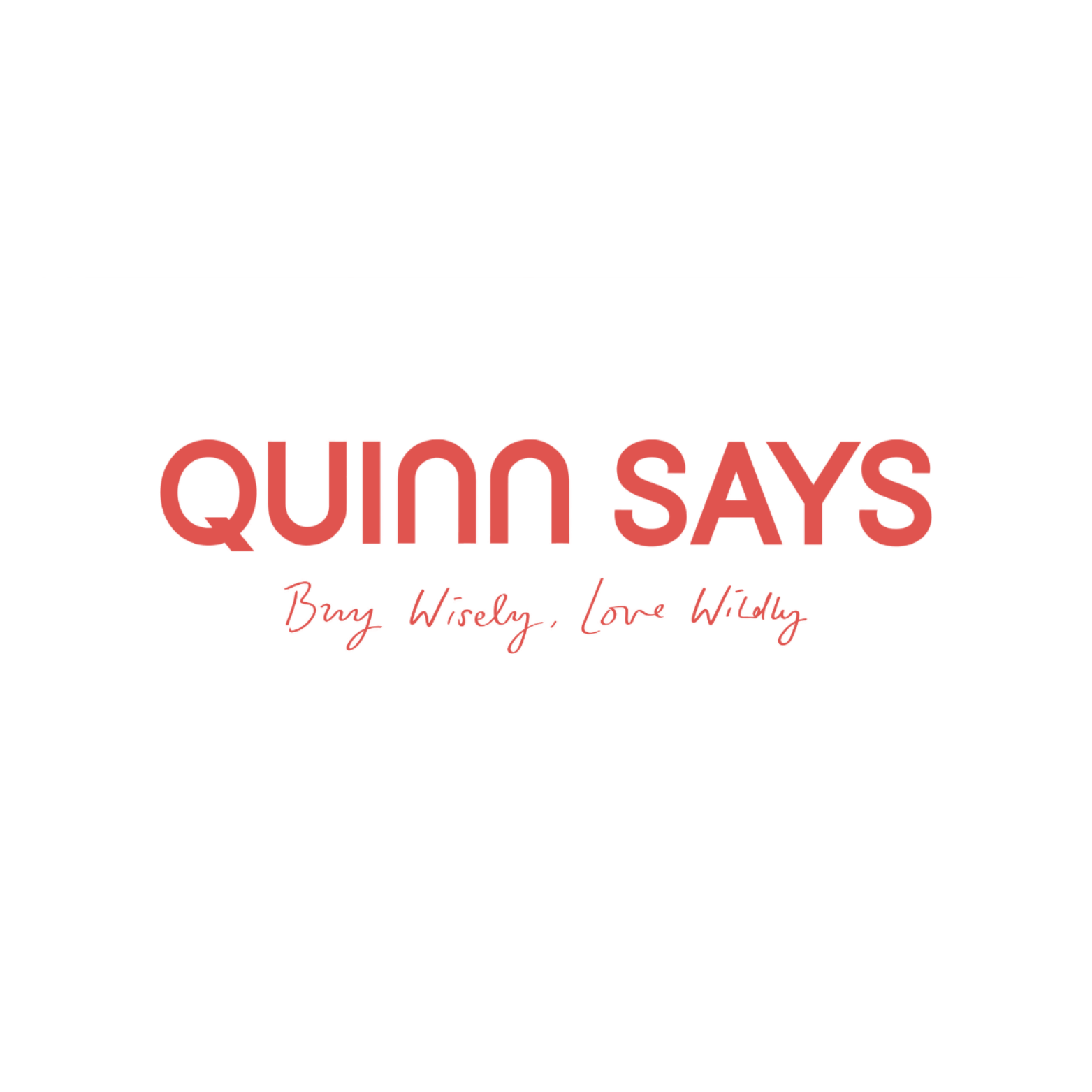 Quinn Says Logo in Red
